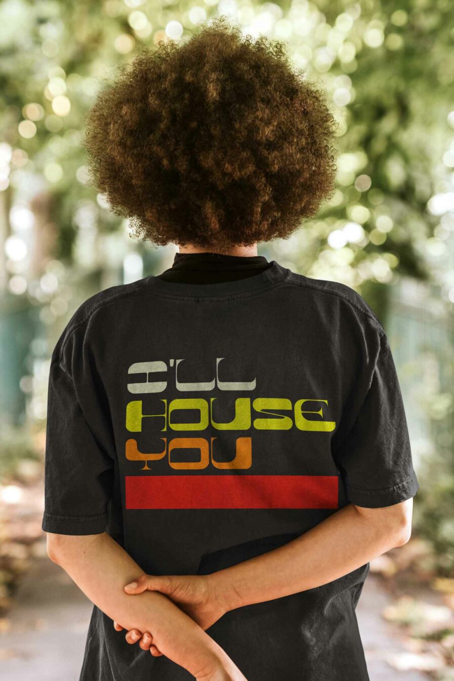 Camiseta Oversize color negro I'LL House You