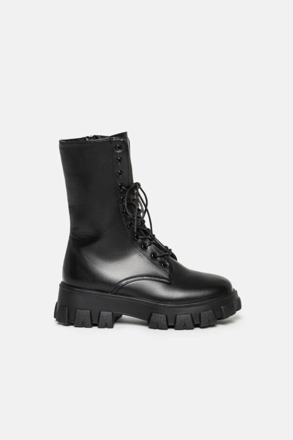 Bota alta "Combat" negra