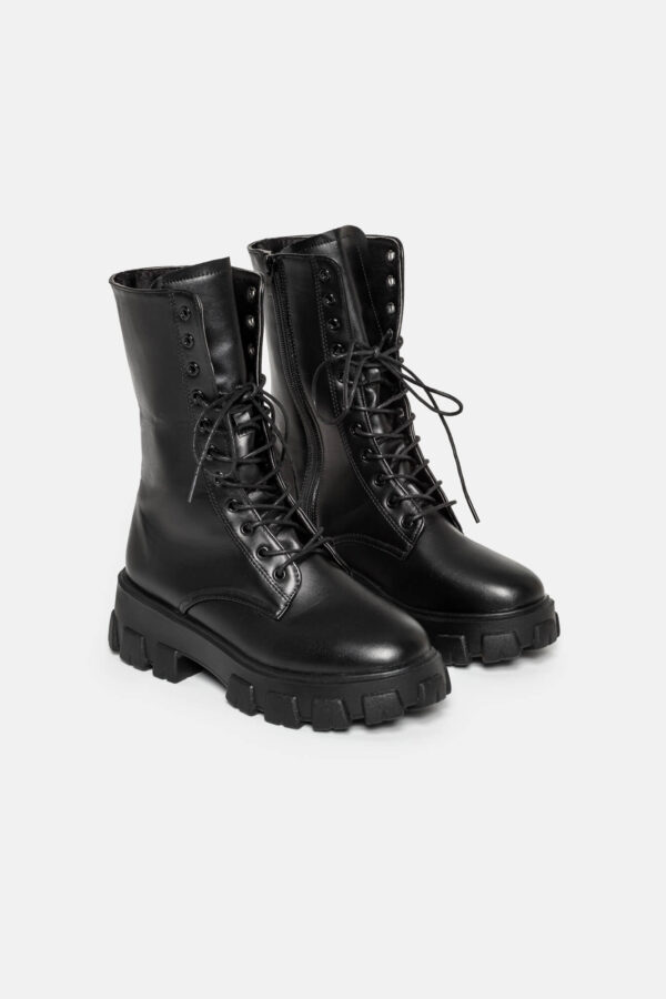 Bota alta "Combat" negra - Imagen 2