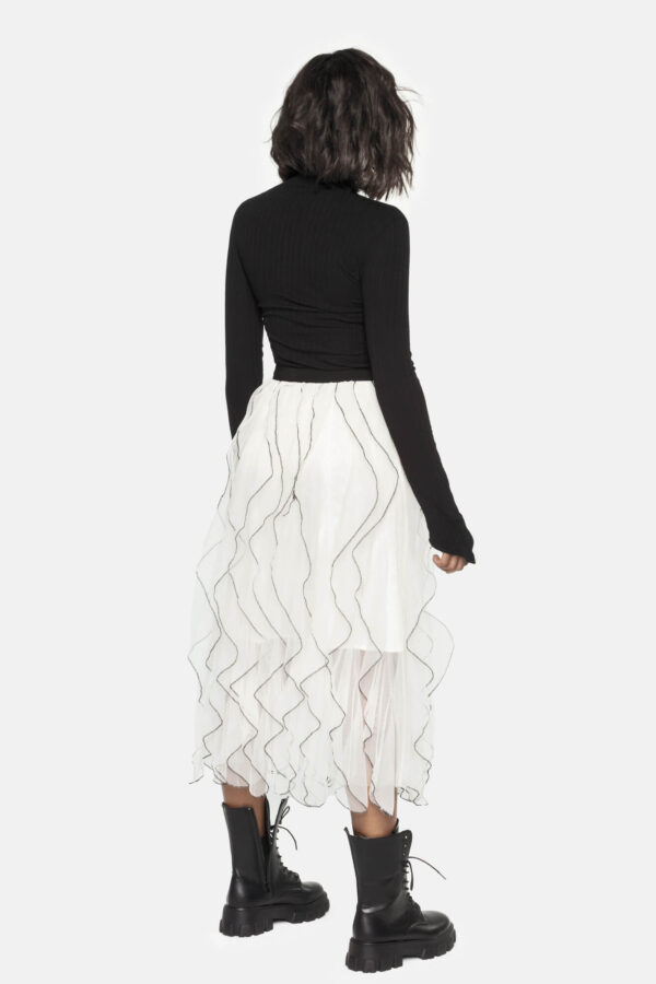 Falda volantes blanca - Imagen 2