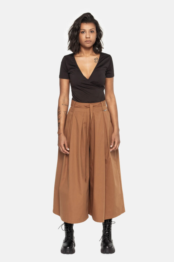 Falda pantalón marrón